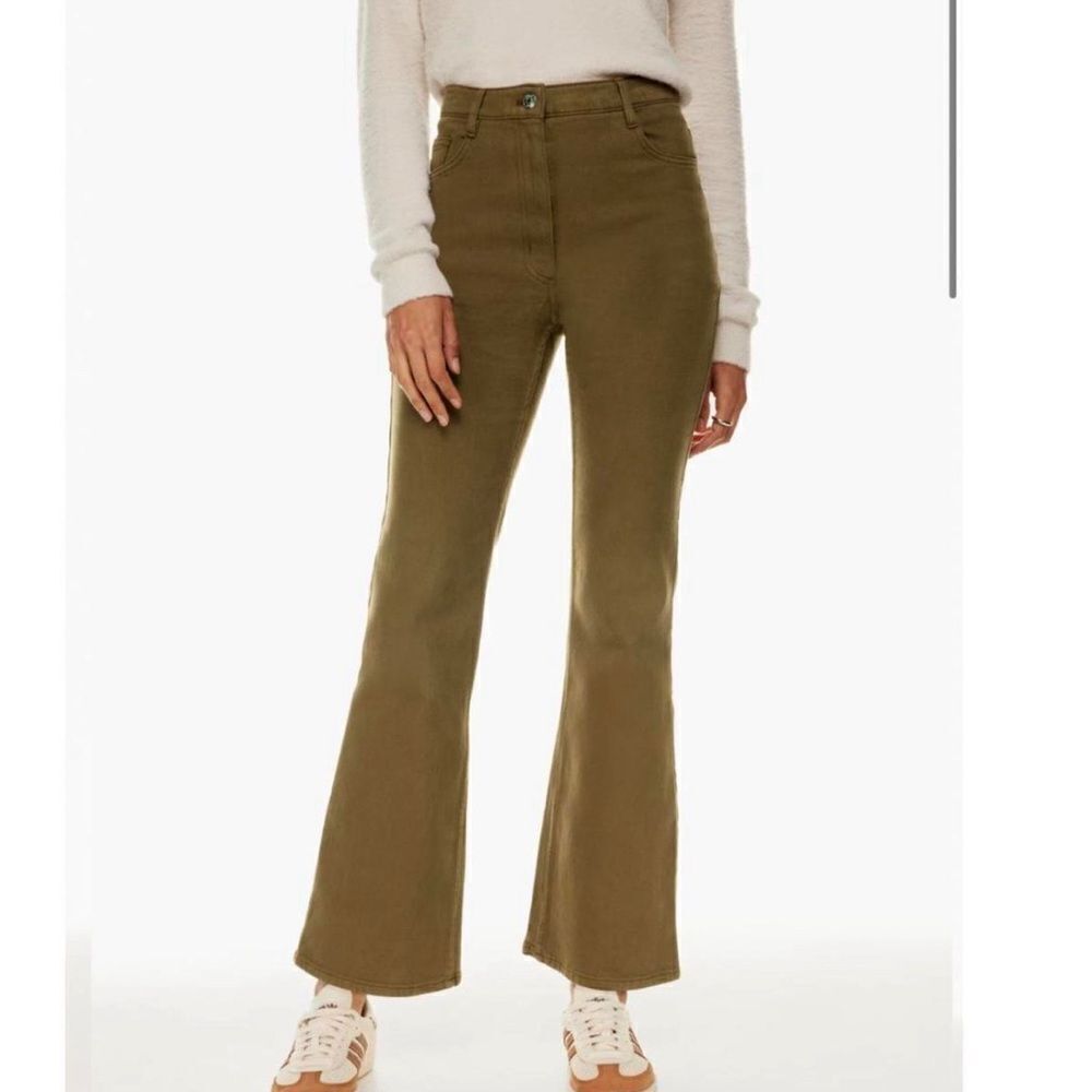 Aritzia wilfred free two step flare pants rustic brown